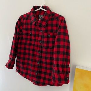 OshKosh Red Black Buffalo Plaid Shirt